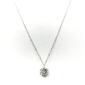 1 carat (.92) diamond pendant & necklace set in platinum & on a 20 inch chain.